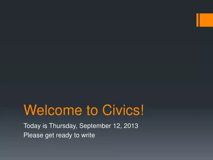 welcome to civics