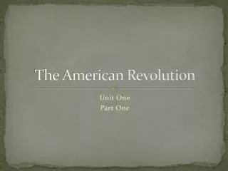 the american revolution