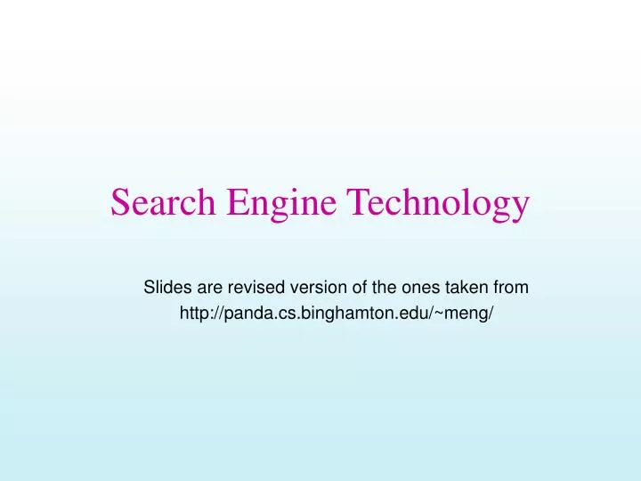 search engine technology