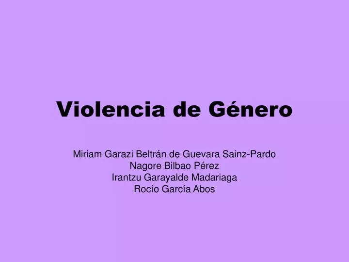 violencia de g nero