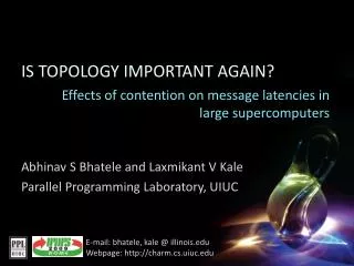 Effects of contention on message latencies in large supercomputers
