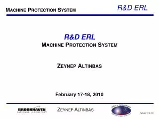 R&amp;D ERL Machine Protection System