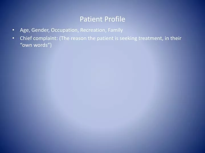 patient profile