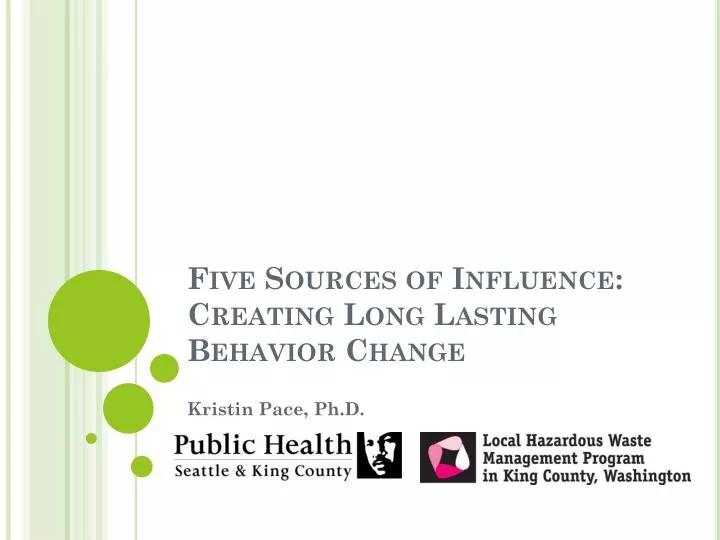 five sources of influence creating long lasting behavior change