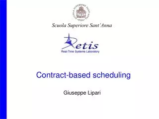 Contract-based scheduling