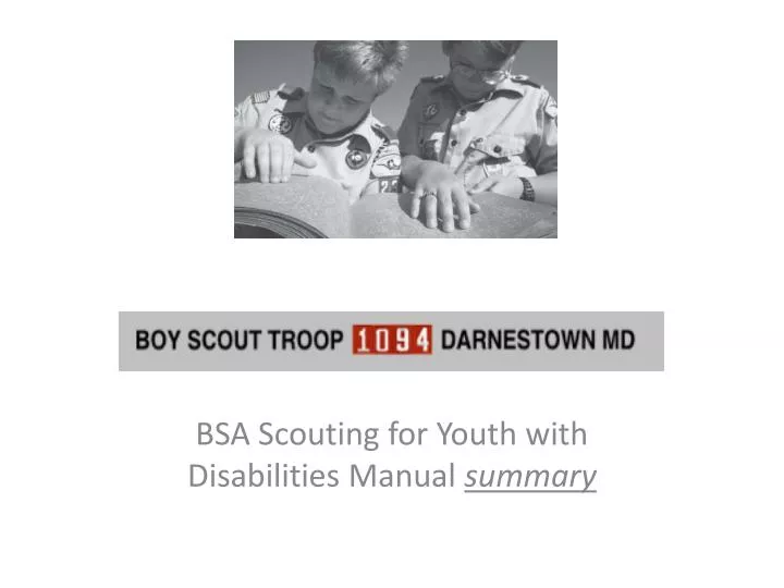 bsa scouting for youth with disabilities manual summary