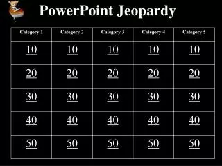 PowerPoint Jeopardy