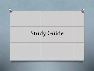 Study Guide