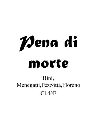 pena di morte