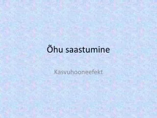 hu saastumine