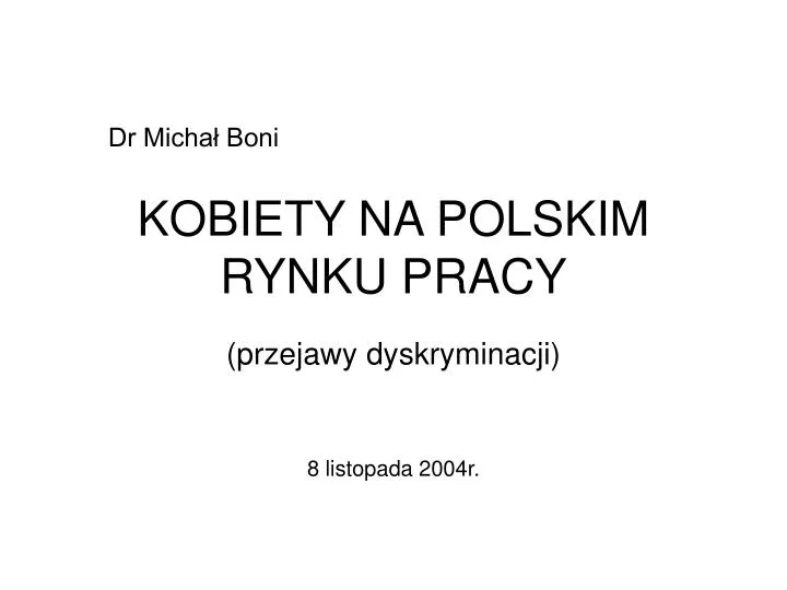 kobiety na polskim rynku pracy