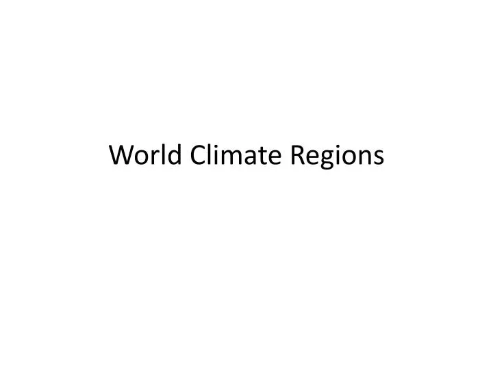 world climate regions