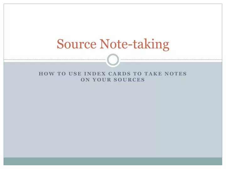source note taking