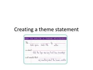 creating a theme statement