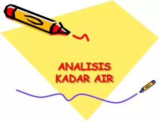 analisis kadar air