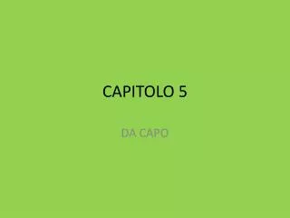 CAPITOLO 5