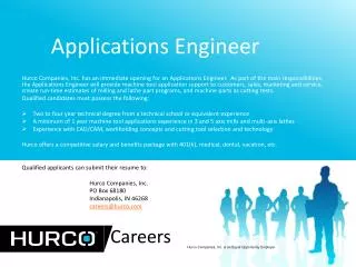 Applications Engineer