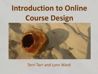 Introduction to Online Course Design