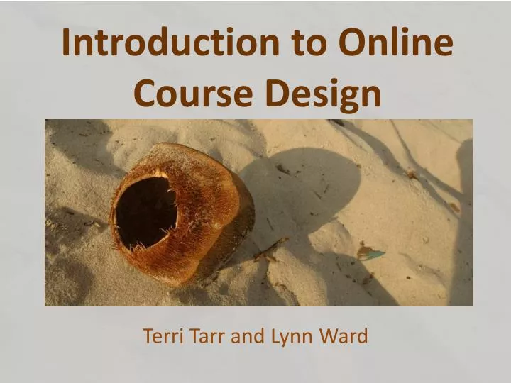 introduction to online course design