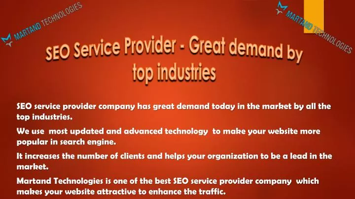 seo service provider great demand by top industries