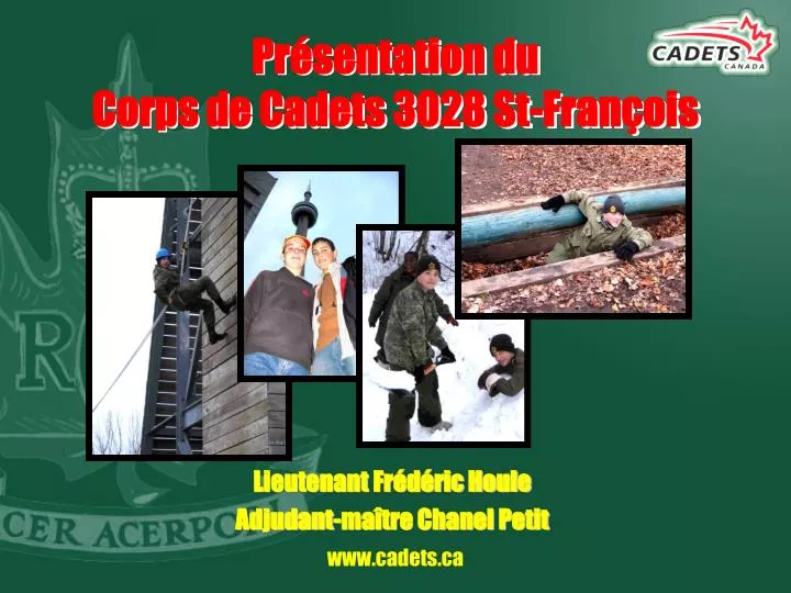 pr sentation du corps de cadets 3028 st fran ois