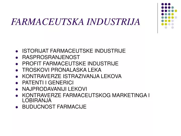 farmaceutska industrija
