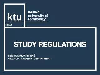 study regulations