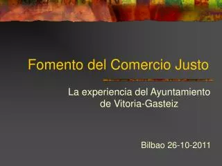fomento del comercio justo