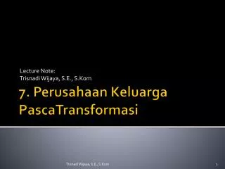 lecture note trisnadi wijaya s e s kom