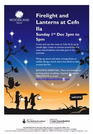 Firelight and Lanterns at Cefn Ila