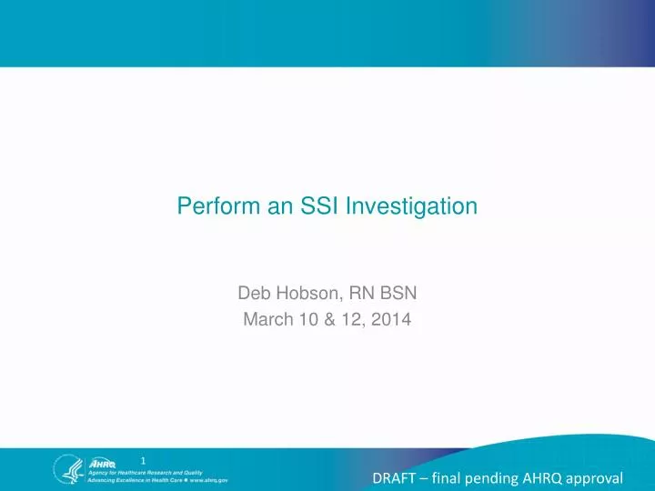perform an ssi investigation