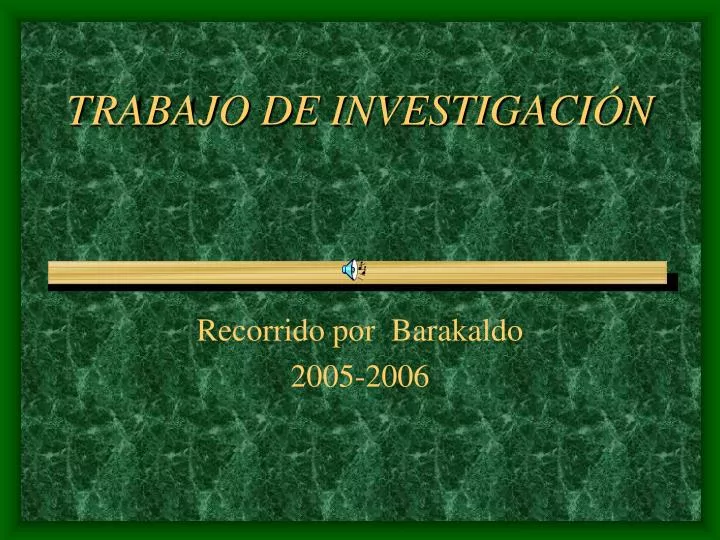 trabajo de investigaci n