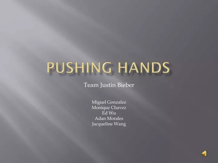 pushing hands