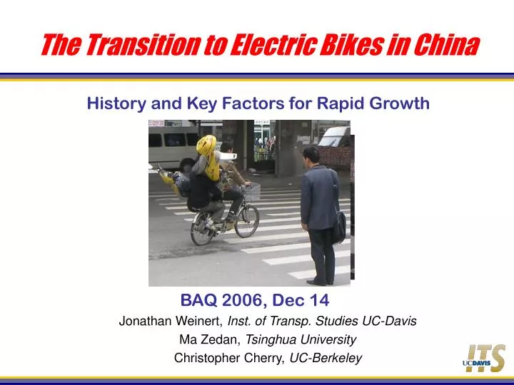 the transition to electric bikes in china