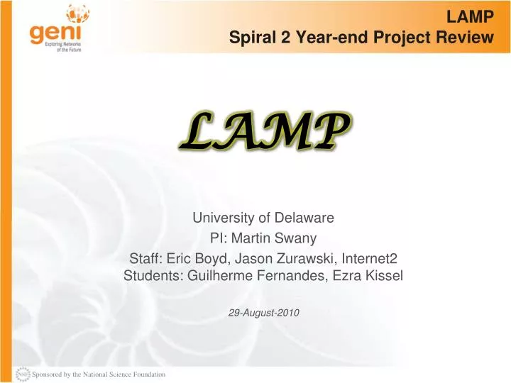 lamp spiral 2 year end project review