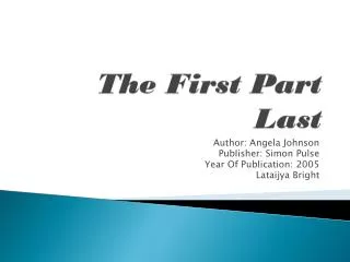 the first part last