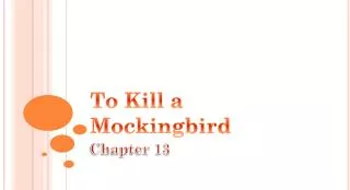 To Kill a Mockingbird