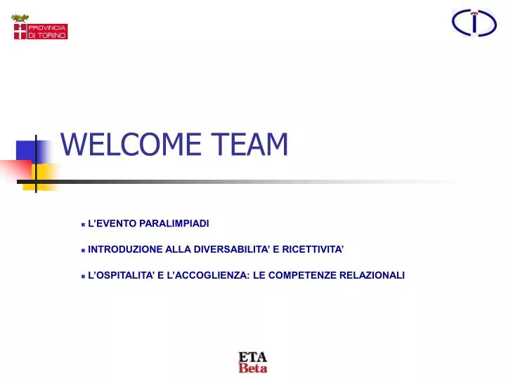 welcome team