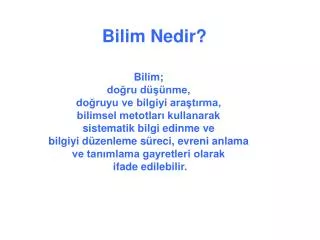 bilim nedir