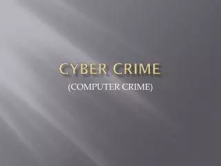CYBER CRIME