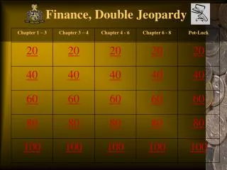 Finance, Double Jeopardy