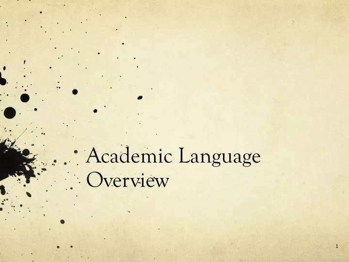 academic language overview