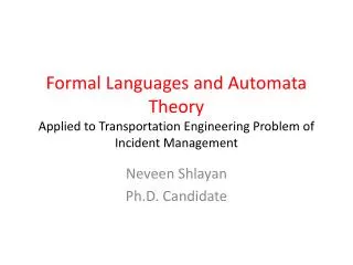 Neveen Shlayan Ph.D. Candidate