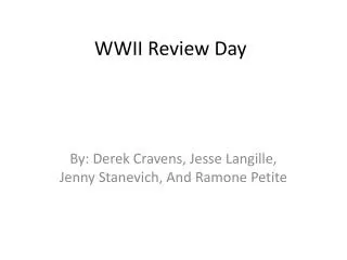 WWII Review Day