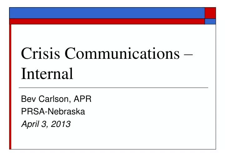 crisis communications internal