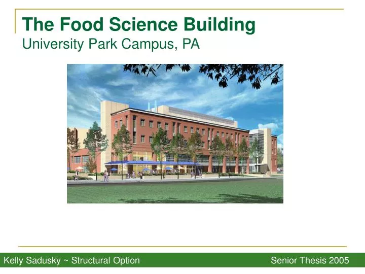 the food science building university park campus pa