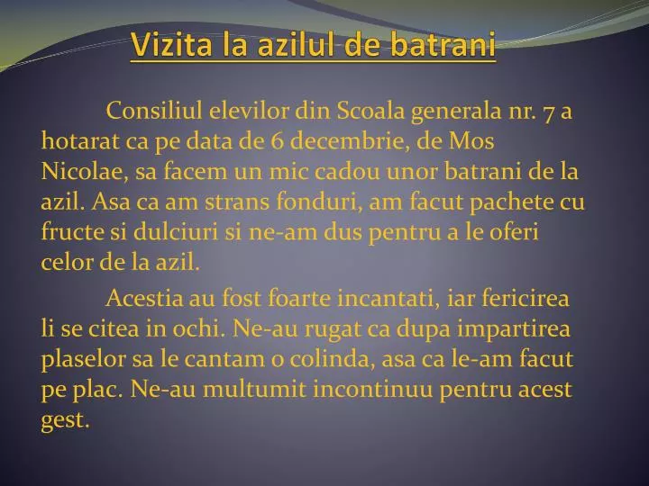 vizita la azilul de batrani