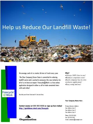 Help us Reduce Our Landfill Waste!