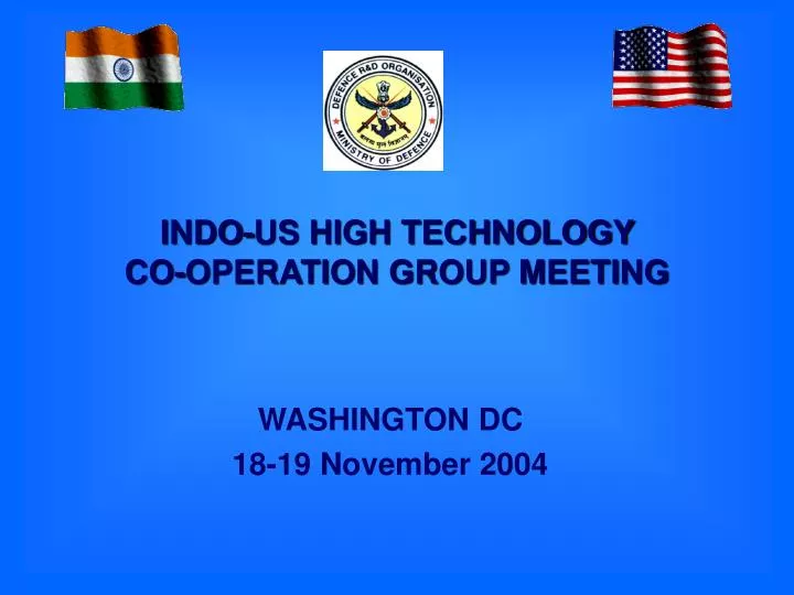 indo us high technology co operation group meeting