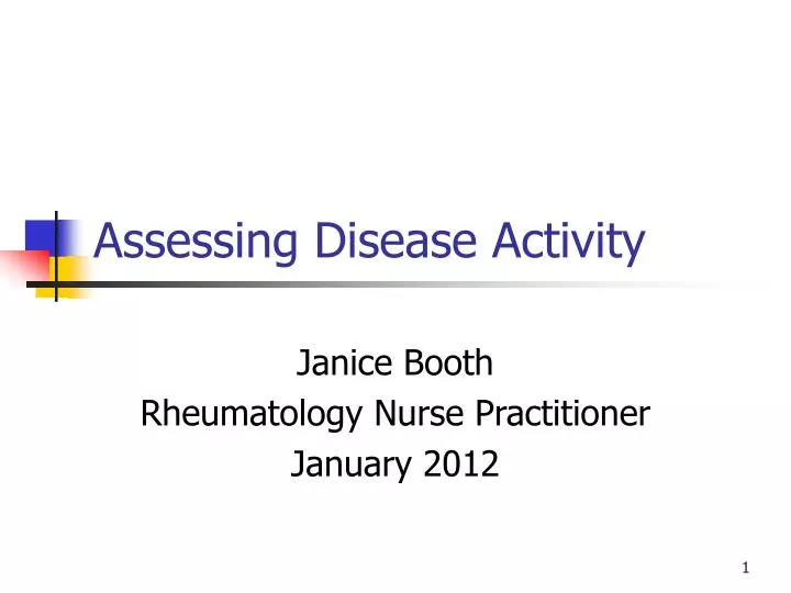 assessing disease activity